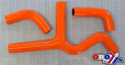 HOSE KIT/3 400-560 KTM 4STROKE, SILICONE RADIATOR ORANGE