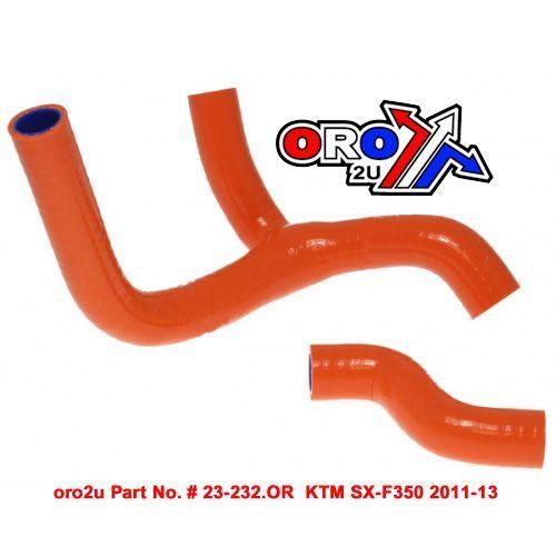 HOSE KIT/2 SXF 350 11-14 KTM, SILICONE RADIATOR ORANGE, IROD 010056 SX-F250