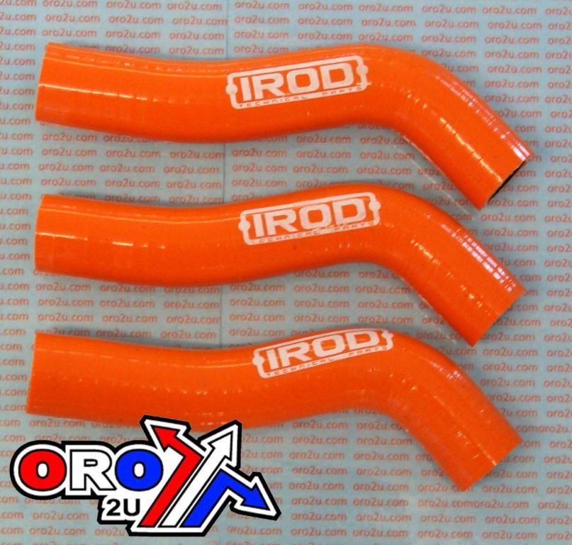 HOSE KIT/3 SX-F250 07-12 KTM, SILICONE RADIATOR ORANGE, IROD 010040 - Image 2