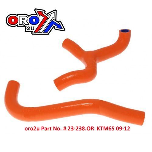HOSE KIT/2 65 SX 09-15 KTM, SILICONE RADIATOR ORANGE, IROD 010055