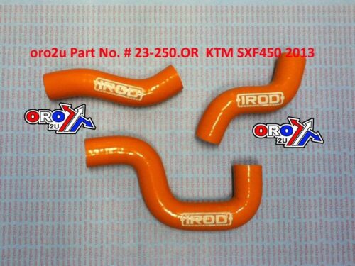 HOSE KIT/3 SXF 450 2013-14 KTM, SILICONE RADIATOR ORANGE, IROD 010059