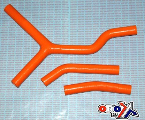 HOSE KIT SX125 SX200 98-06 KTM, SILICONE RADIATOR ORANGE