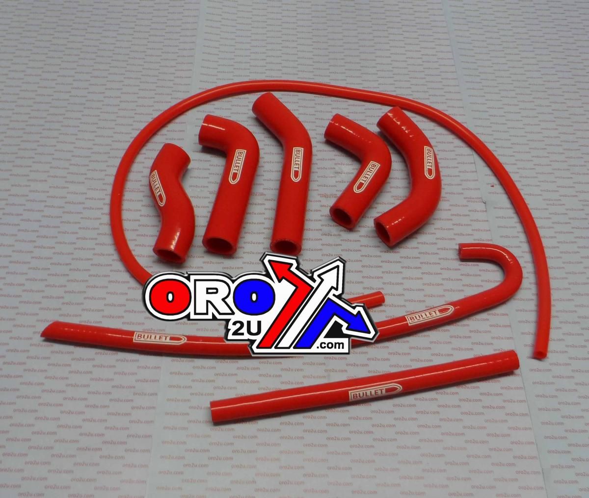 HOSE KIT/8 XR650R 00-10 RED, SILICONE RADIATOR HONDA