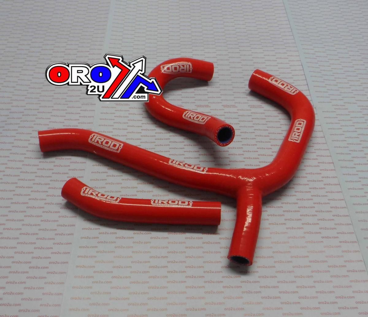 HOSE KIT CRF250R 2014-16 RED, SILICONE RADIATOR RED, IROD - Image 2