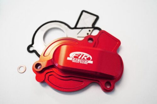WATER PUMP COVER 16-18 SX-F 450 KTM, FIR ASWPC-01, BILLET ALLOY RED, 79435052000 OEM FITMENT