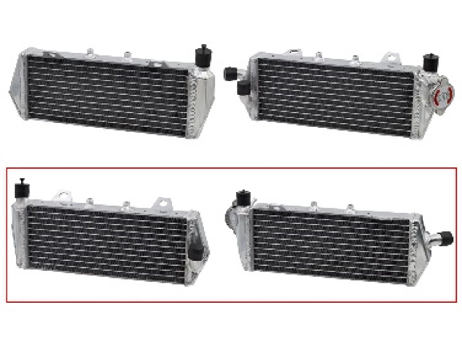 RADIATOR ALUMINIUM STANDARD CORE, KTM 2 STROKE XD-10128 50535007100 50535008100