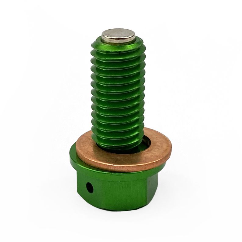 MAGNETIC OIL DRAIN PLUG M10x1.50, KX 450 F KLX 450 R, GREEN - Image 2