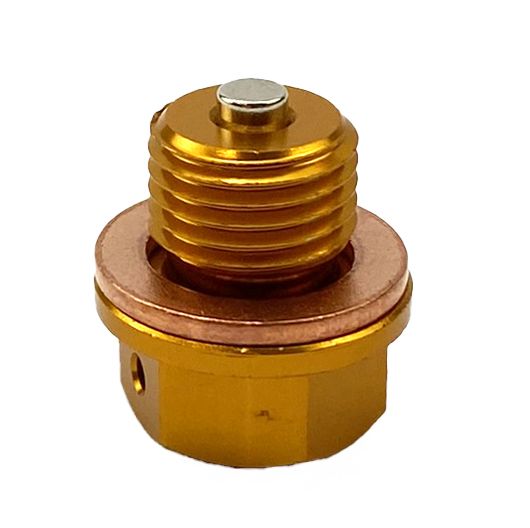 MAGNETIC OIL DRAIN PLUG M12x1.25, RM 125 RMZ 250, GOLD 09247-12006 - Image 2