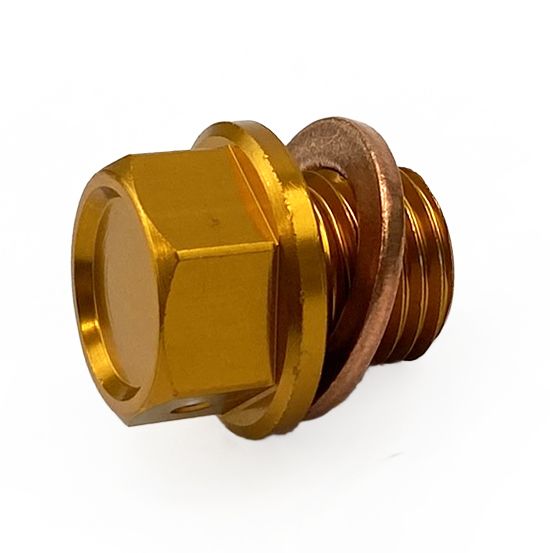 MAGNETIC OIL DRAIN PLUG M12x1.25, RM 125 RMZ 250, GOLD 09247-12006 - Image 3