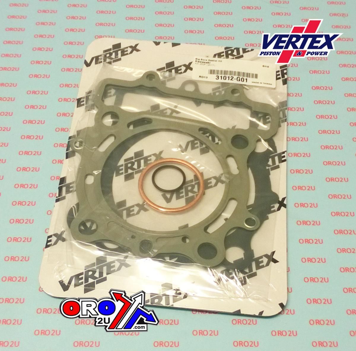 GASKET TOP KIT 17-18 KX250F 80, WORKS CYLINDER 31012-G01 BIG BORE, KX250F KAWASAKI - Image 2