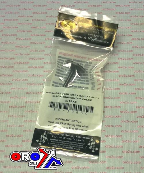 VALVE INTAKE CRF250 04-07, KIBBLEWHITE 30-30630, 14711-KRN-670, CRF250X 04-17