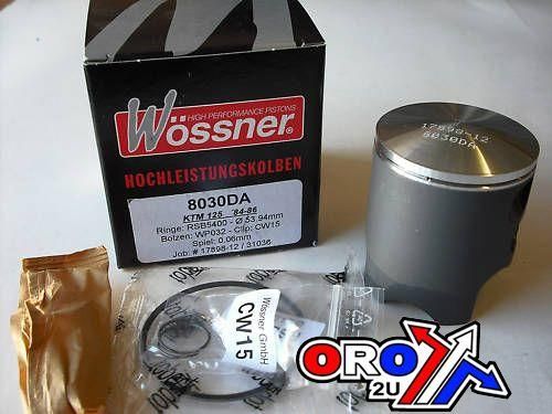 PISTON KIT 84-86 KTM125 54.50, FORGED WOSSNER KIT 8030D050