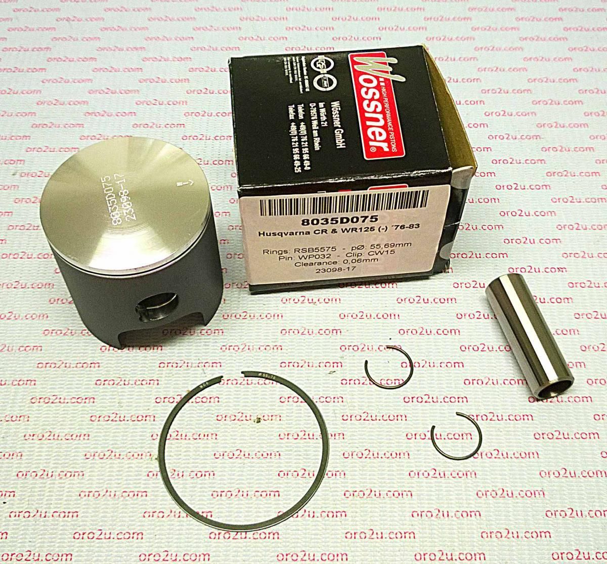 PISTON 76-83 CR/WR125 56.00, WOSSNER 8035D100 HUSQVARNA
