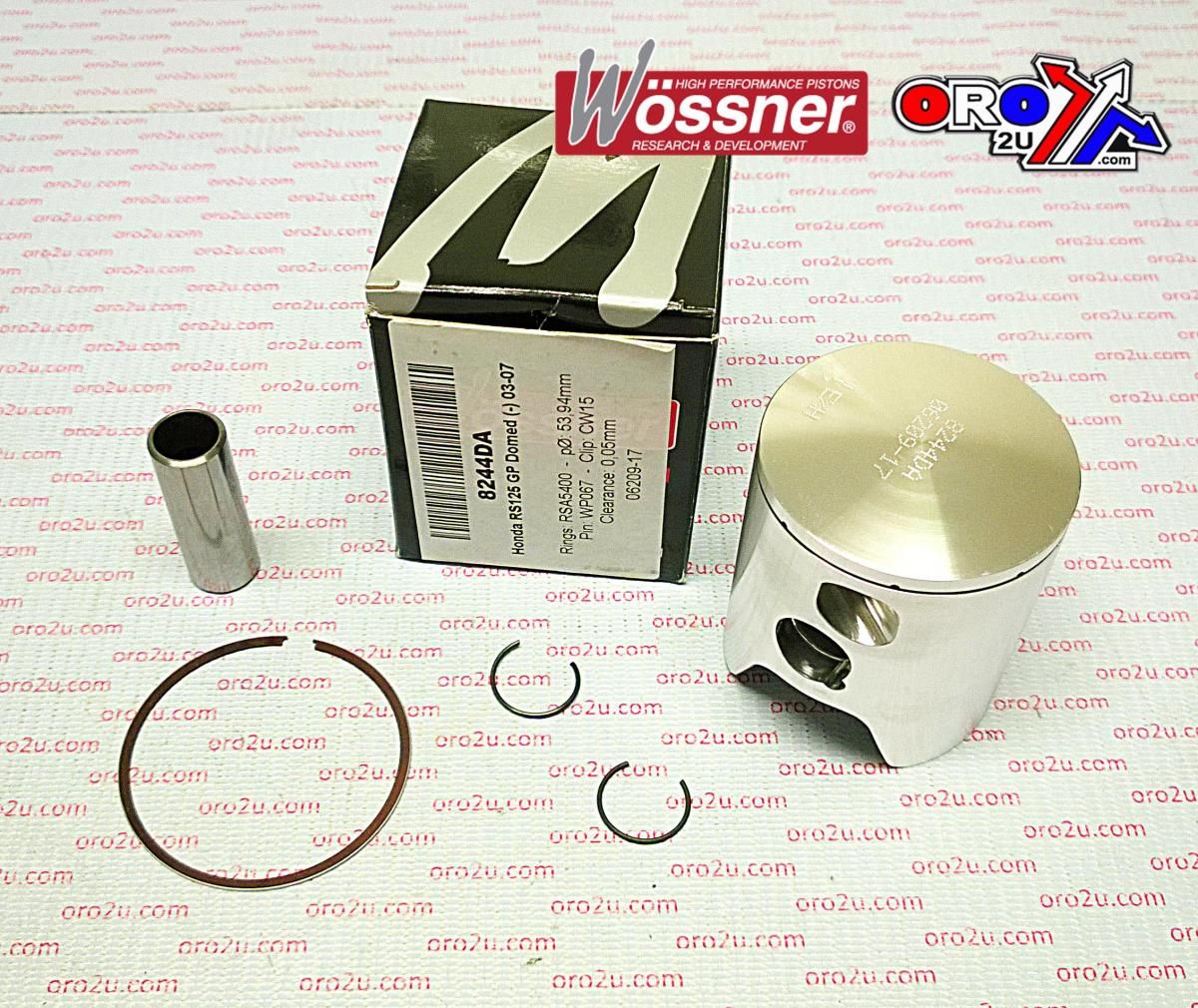 *** N.L.A OFFER A OR C GRADE ***, PISTON KIT RS125 GP DOMED 54.0 B, FORGED WOSSNER 8244DB - Image 2