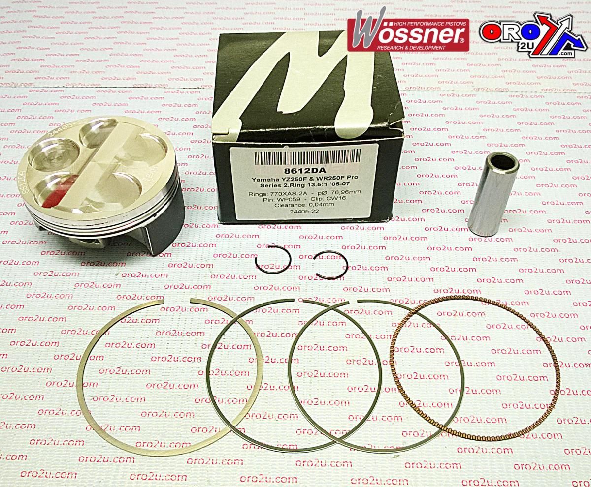 PISTON KIT 05-07 YZF250 77.00, WOSSNER 8612DB 2-RING - Image 2