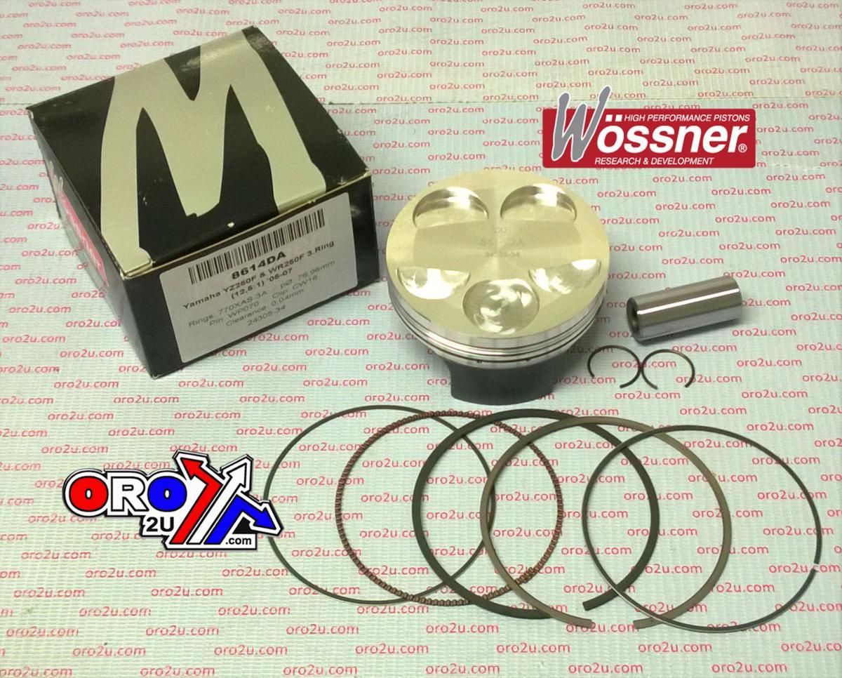 PISTON KIT 05-07 YZF250 77mm, WOSSNER 8614DB 3-RING - Image 3