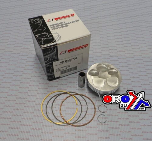 PISTON KIT 15-16 KX250F 13.8, WISECO 40124M07700 77mm, SKIRT COATING ArmorGlide