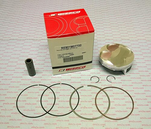 PISTON KIT 15-16 KX250F 14.5, WISECO RE801M07700 77mm, RACERS ELITE Asymmetric Skirt