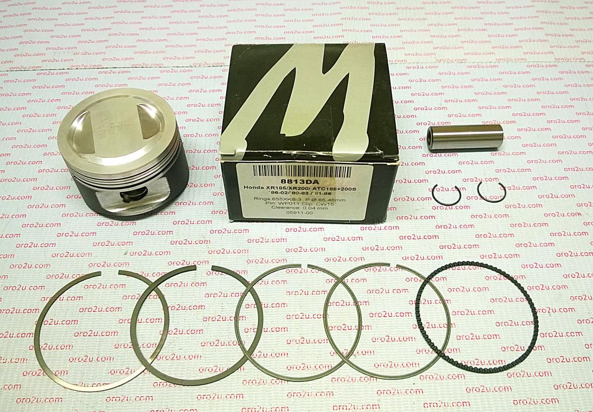 PISTON KIT XR200 ATC200 80-02, FORGED WOSSNER 8813DA 65.50, 13101-446-770, 13101-958-671 - Image 3