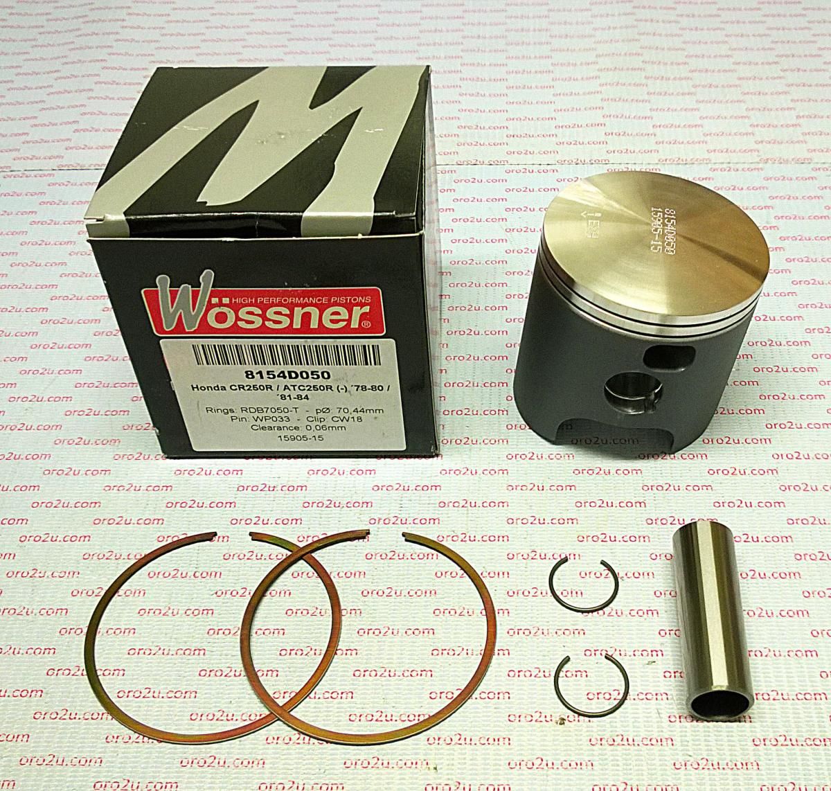 PISTON KIT 78-80 CR250 70.00, FORGED WOSSNER 8154DA, ATC250R 81-84 - Image 3