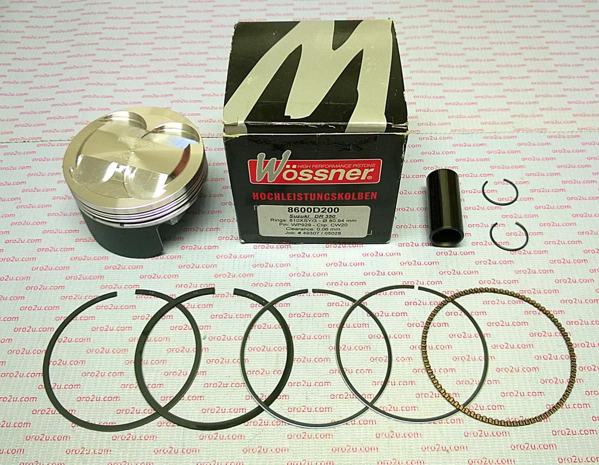 PISTON KIT 90-99 DR350 83.00, FORGED WOSSNER 8600D400 - Image 3