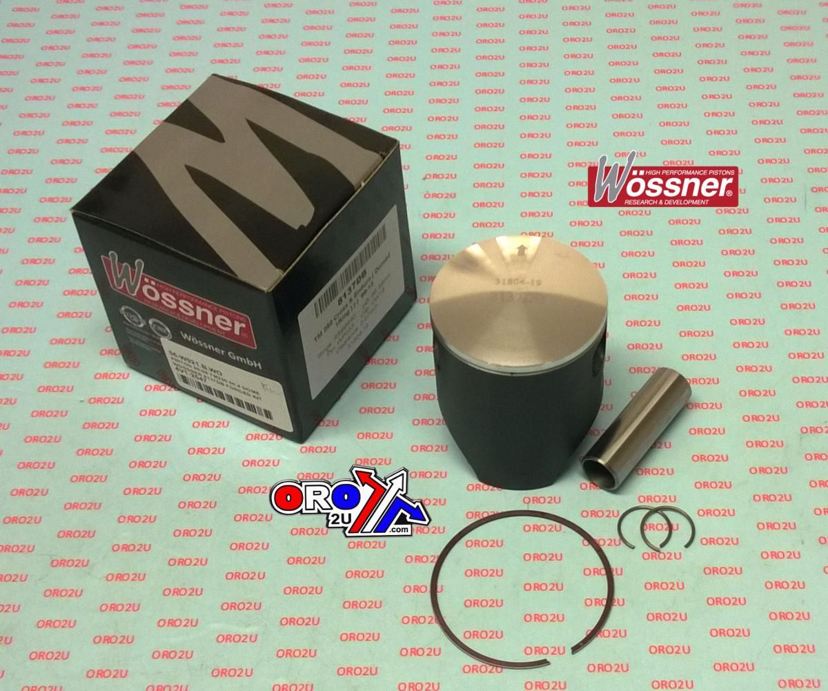 PISTON 99-09 TM250 66.4 DOME, WOSSNER 8137DA FORGED KIT, SINGLE RING - Image 2