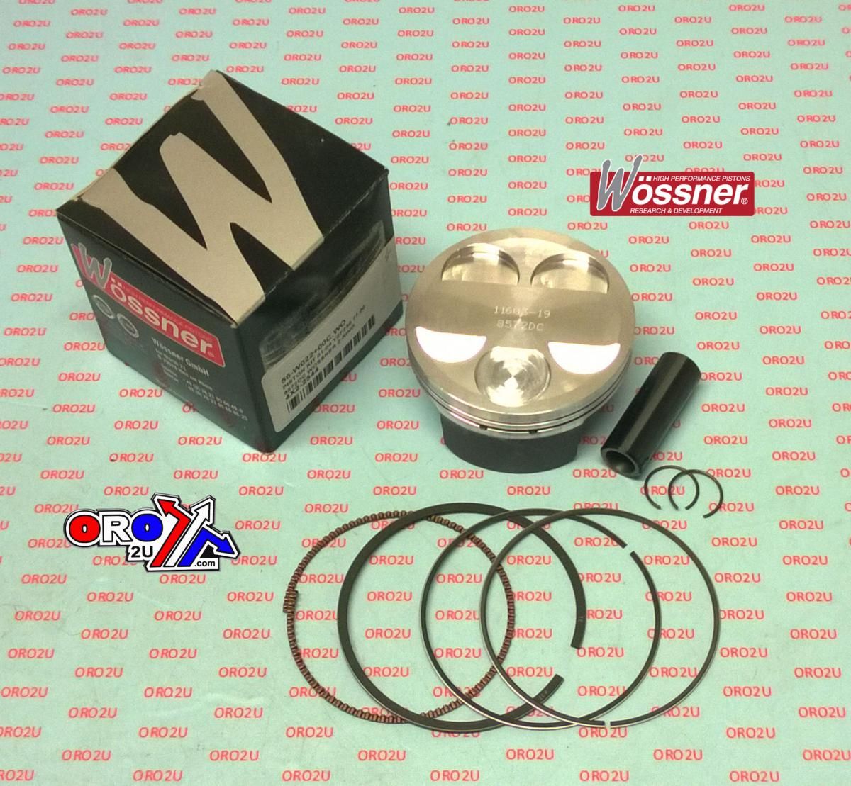 PISTON KIT 01-04 YZF250 79.00, 8572D200 WOSSNER 2-RING - Image 2