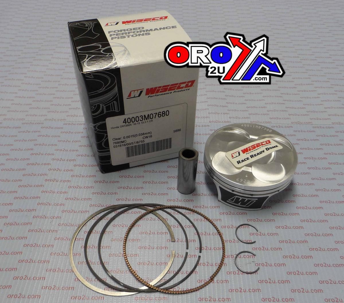 PISTON KIT 10-13 CRF250 76.80, WISECO 40003M07680B ARMOR GLIDE - Image 2