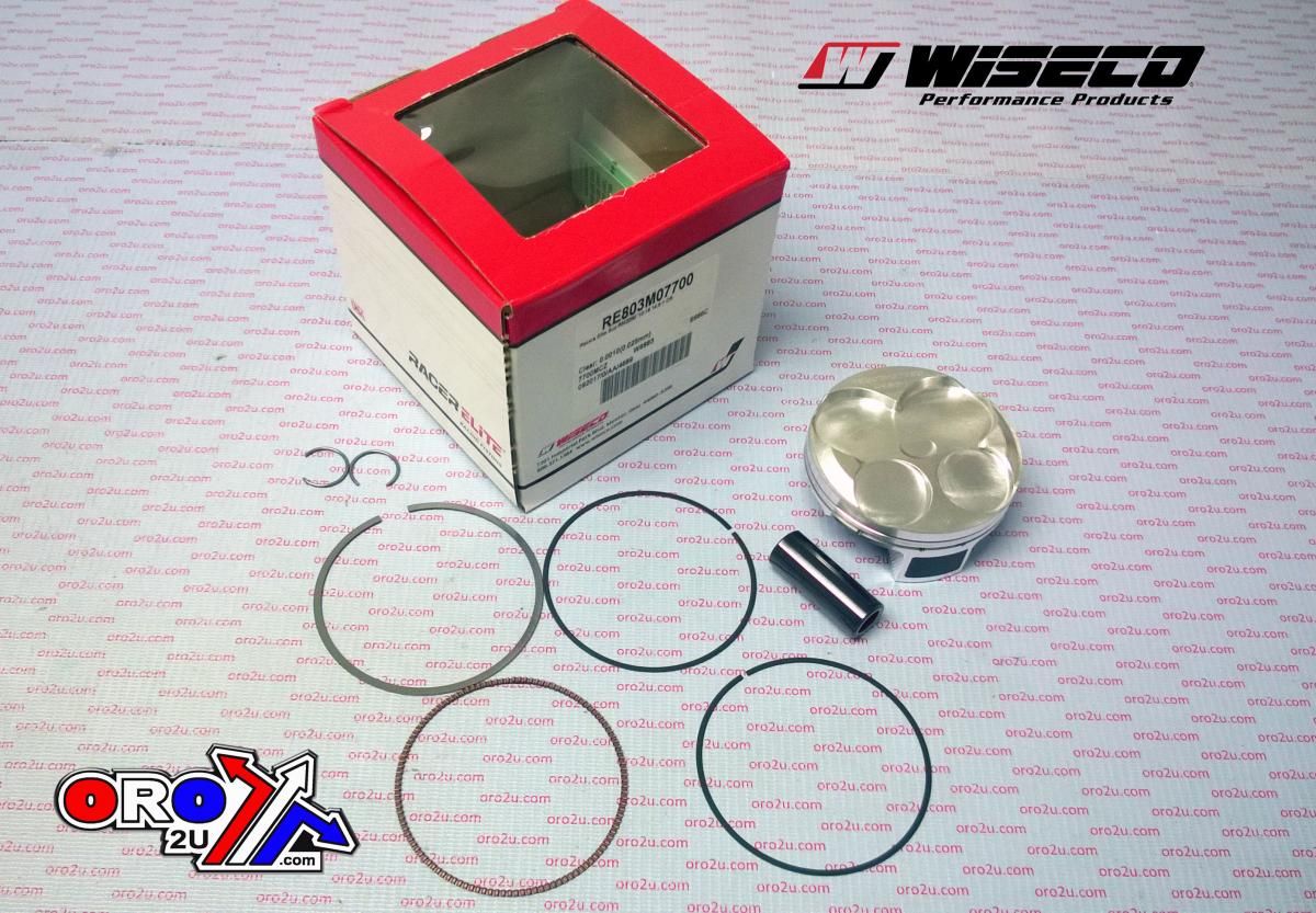 PISTON KIT 10-25 RM-Z 250 14.5, WISECO RE803M07700 77mm MX, RACERS ELITE Asymmetric Skirt - Image 2
