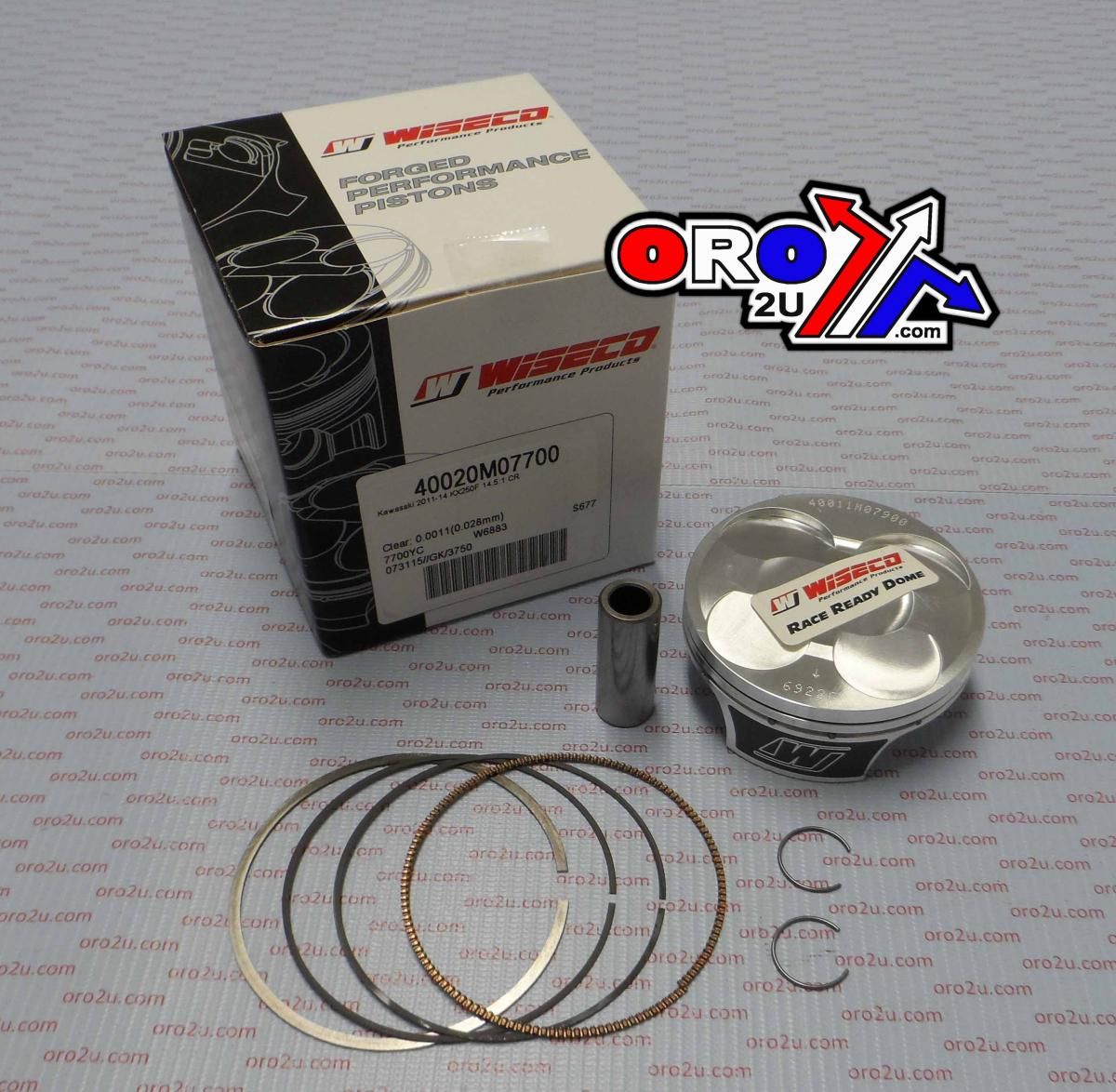 PISTON KIT 11-14 KX250F 77 HC, WISECO HC 14.5:1 40020M07700 - Image 2