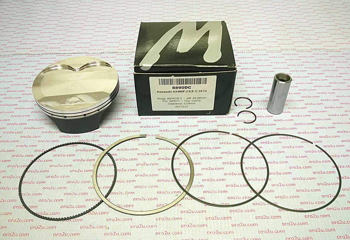 PISTON KIT 13-14 KX450F 96.00, WOSSNER 8890DA KAWASAKI 13001-0736 - Image 2