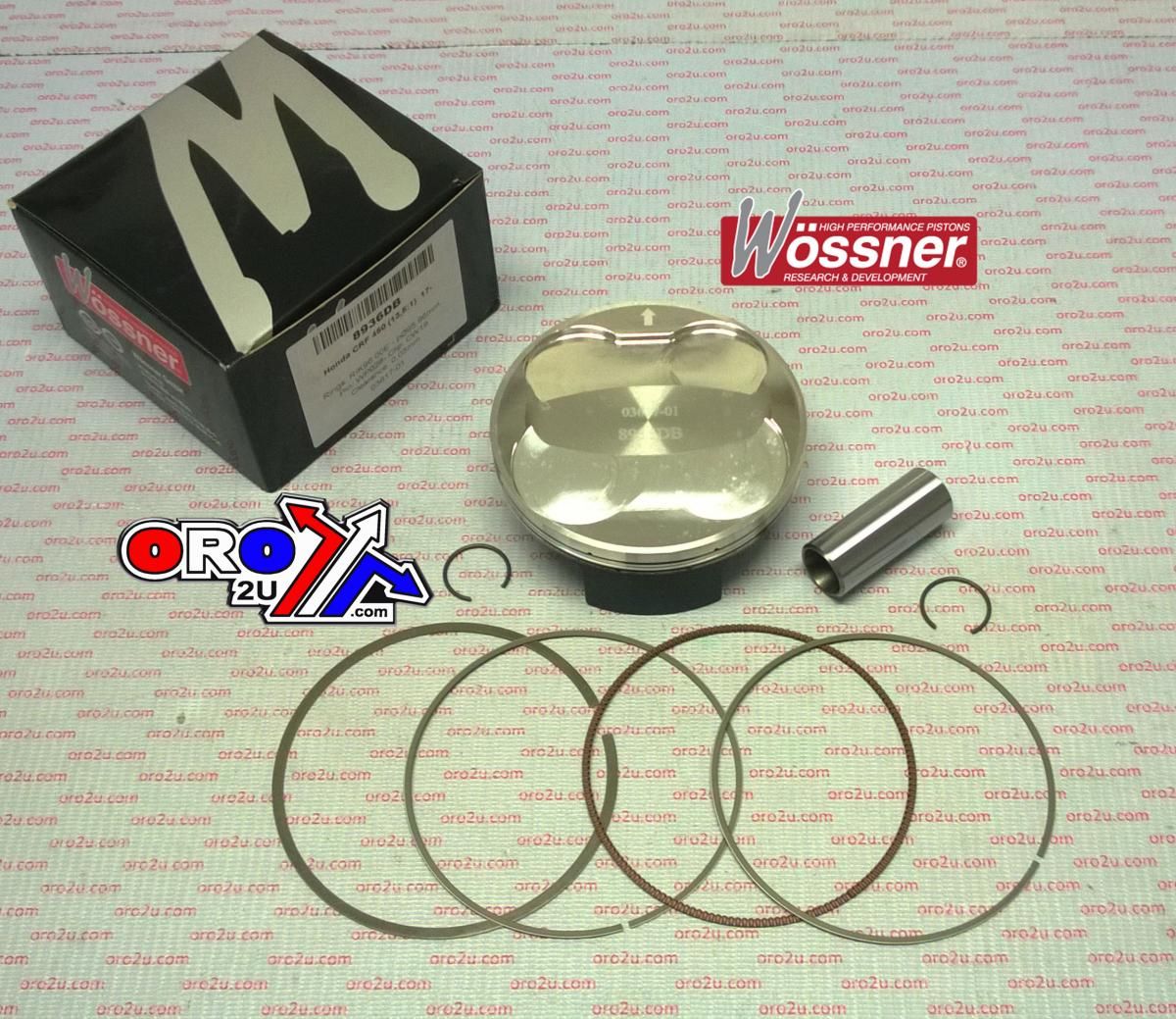 PISTON KIT CRF450 2017-23 96mm B, WOSSNER 8936DB 13.5:1 Comp - Image 2