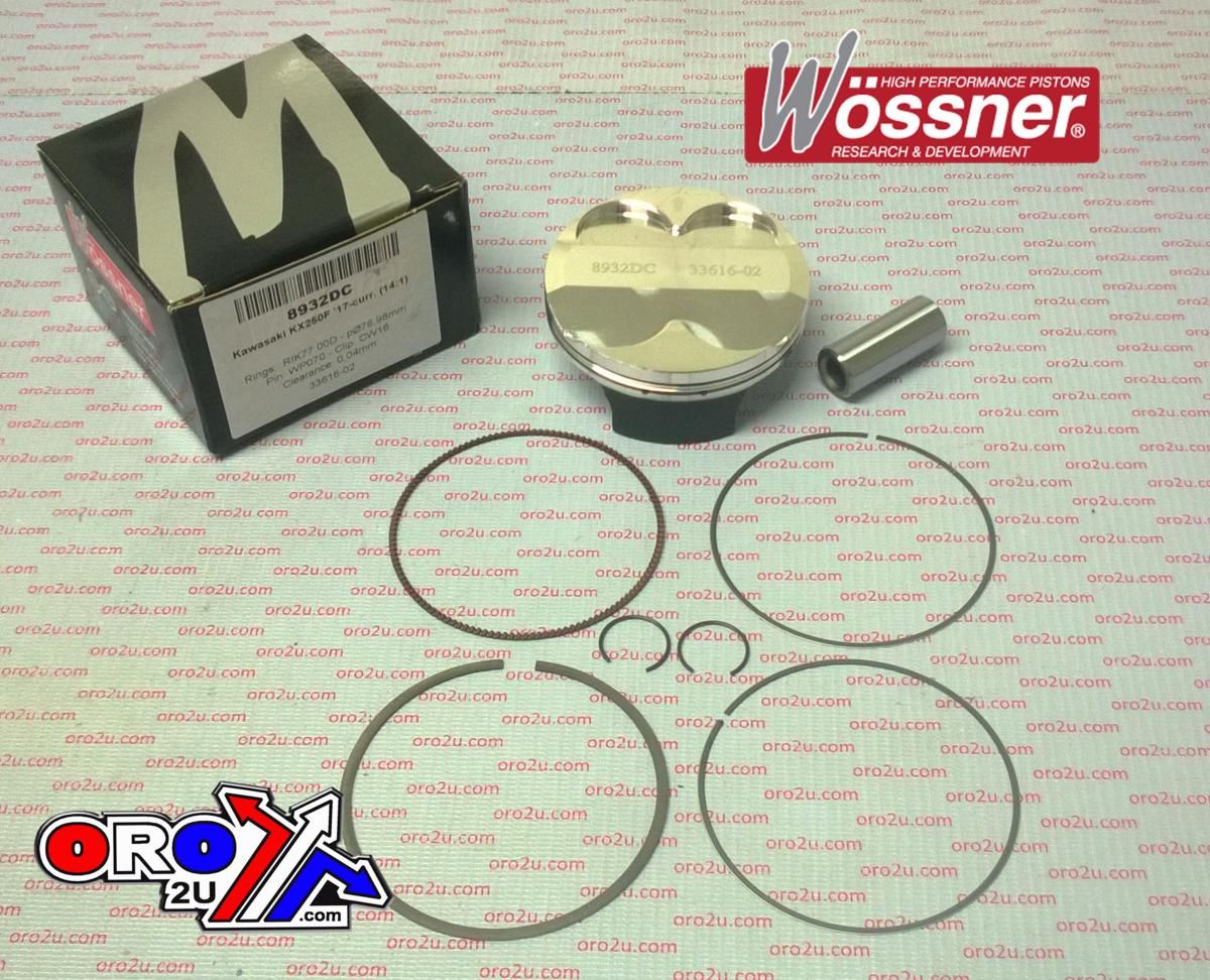 PISTON KIT KXF250 2017 77mm C, WOSSNER 8932DC COMP 14:1