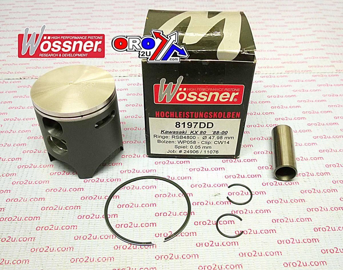 PISTON KIT 88-00 KX80 48.50, WOSSNER 8197D050 KAWASAKI MX - Image 2