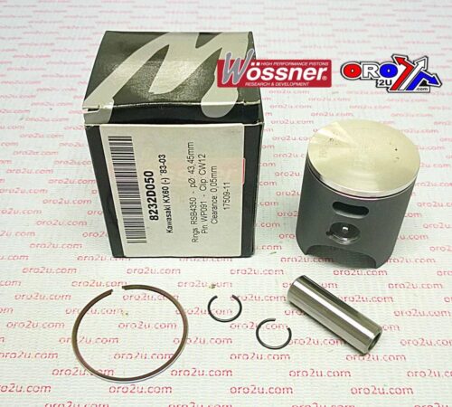 PISTON KIT 83-03 KX60 43.00, WOSSNER 8232DA KAWASAKI MX 13001-1536