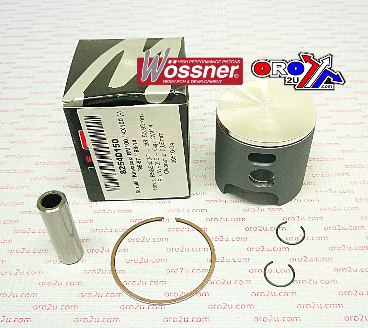 PISTON KIT 95-20 KX100 1-RING, WOSSNER 8254DA KAWASAKI MX 13001-0123, K1300-10123