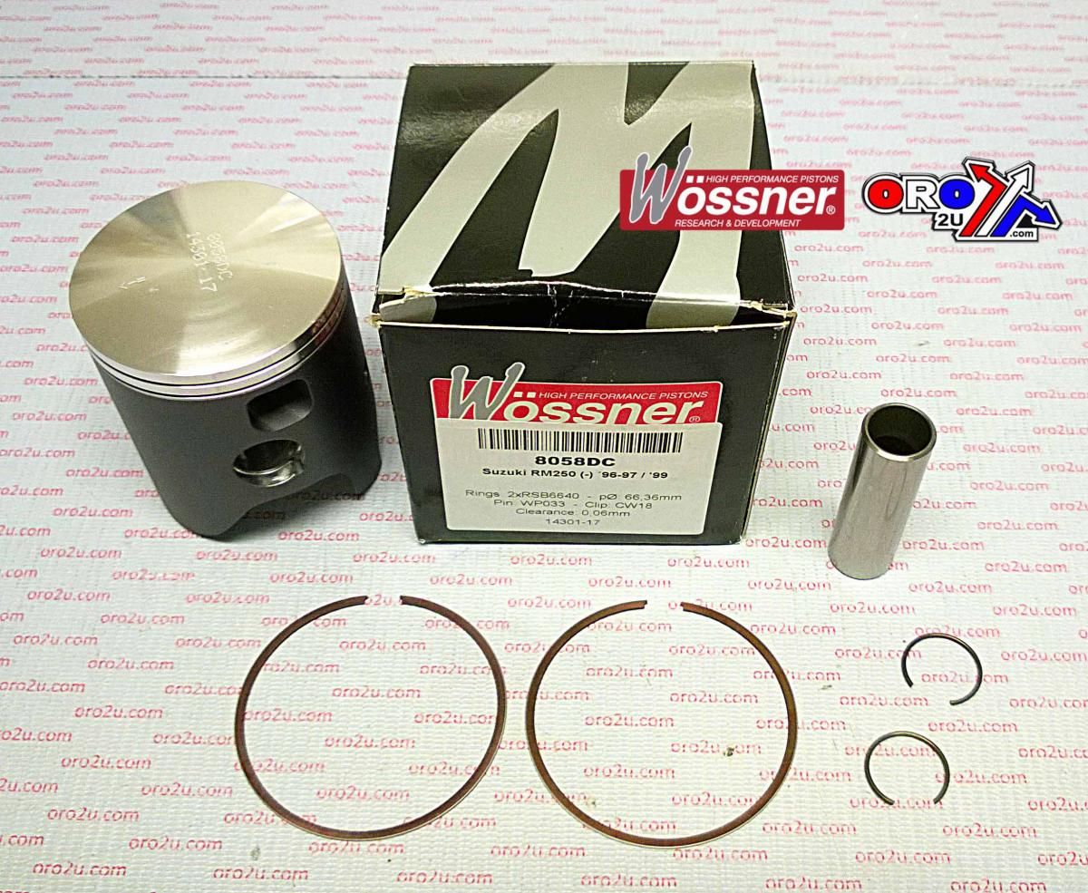 PISTON 96-97, 99 RM250 66.40, WOSSNER 8058DB SUZUKI MX - Image 2
