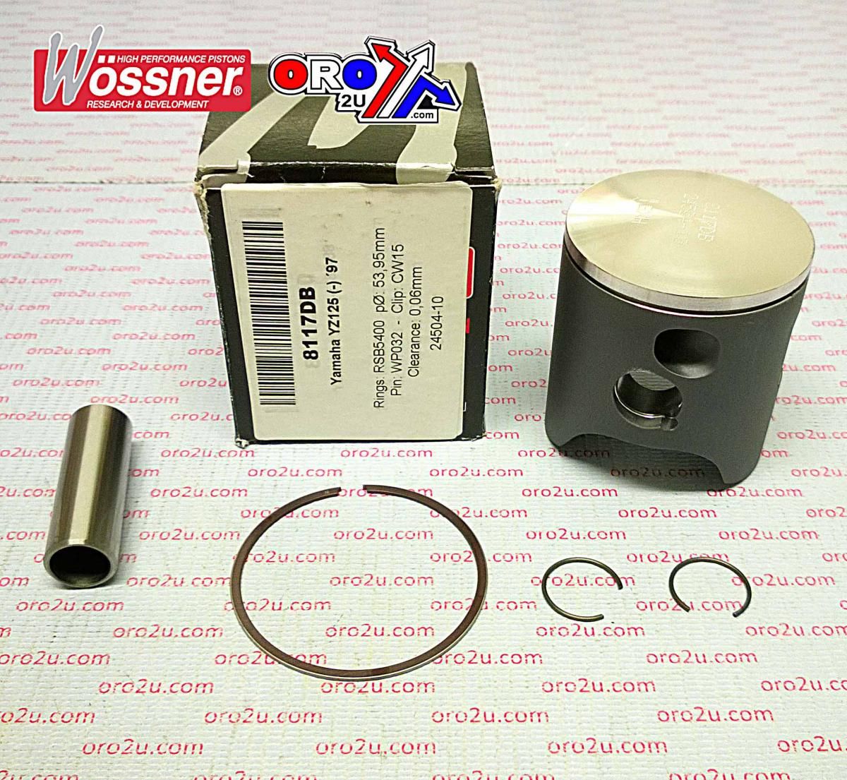 PISTON KIT 1997 YZ125 54.00, WOSSNER 8117DA YAMAHA MX 4XM-11631-30-A0 - Image 3