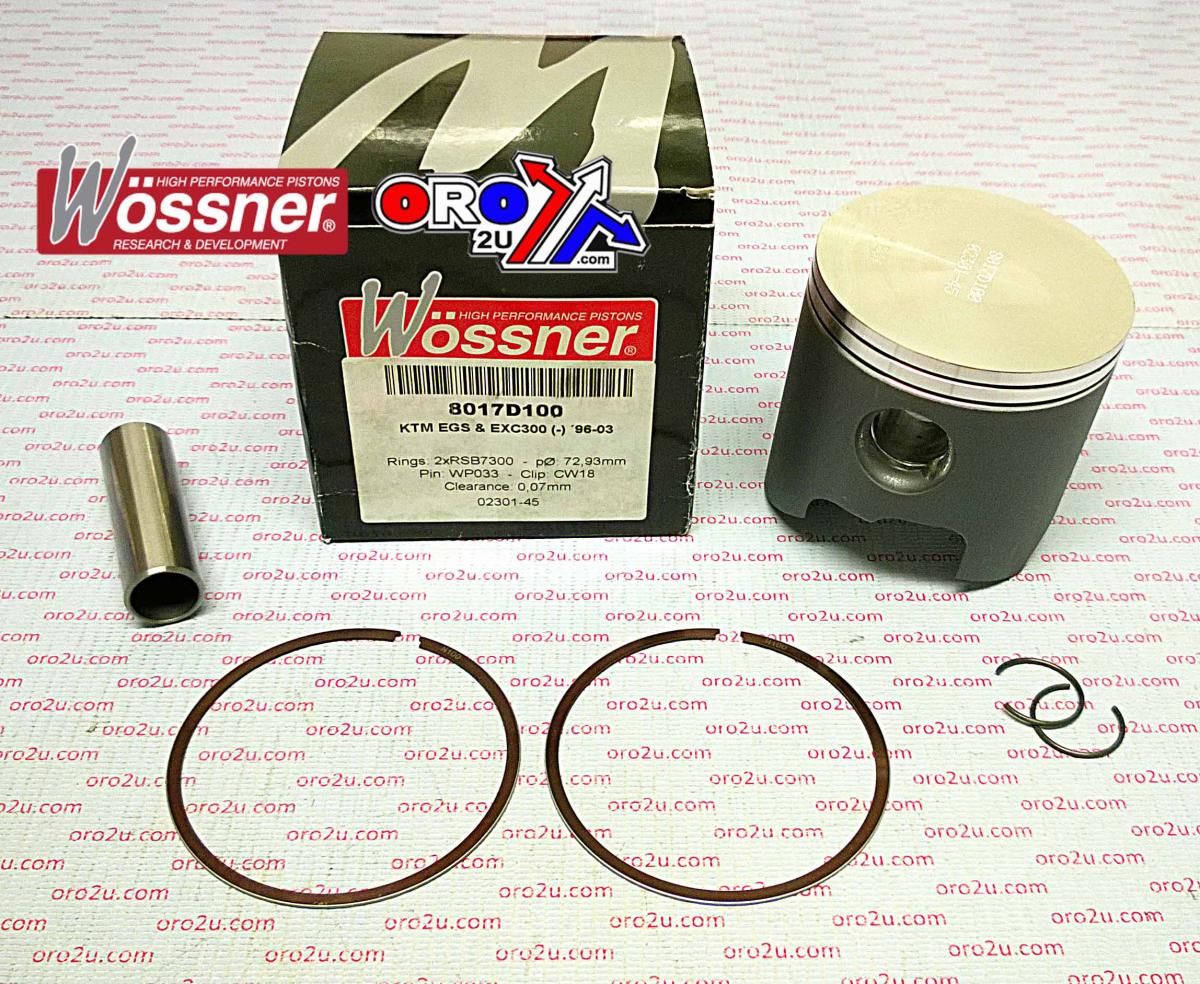 PISTON KIT 96-03 KTM300 73.00, WOSSNER 8017D100 FORGED