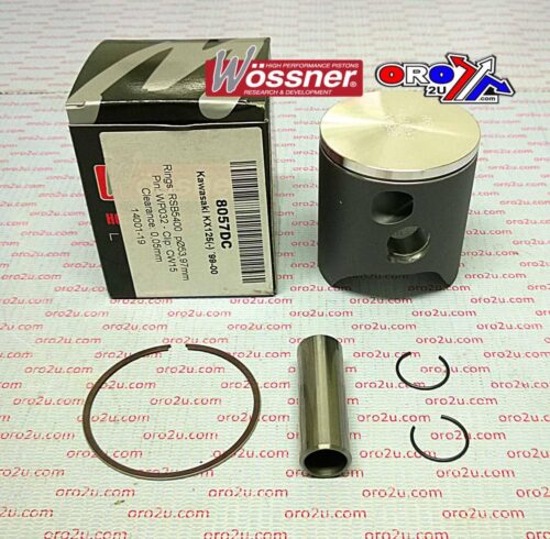 PISTON KIT 99-00 KX125 56.00, WOSSNER 8057D200 KAWASAKI