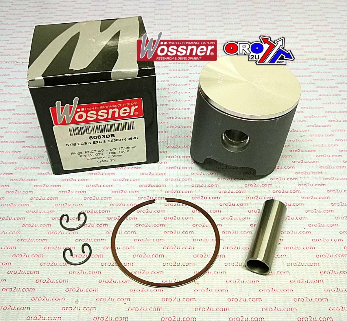 PISTON KIT 96-97 KTM360 78.00, WOSSNER 8083DA FORGED 54730007000 - Image 4