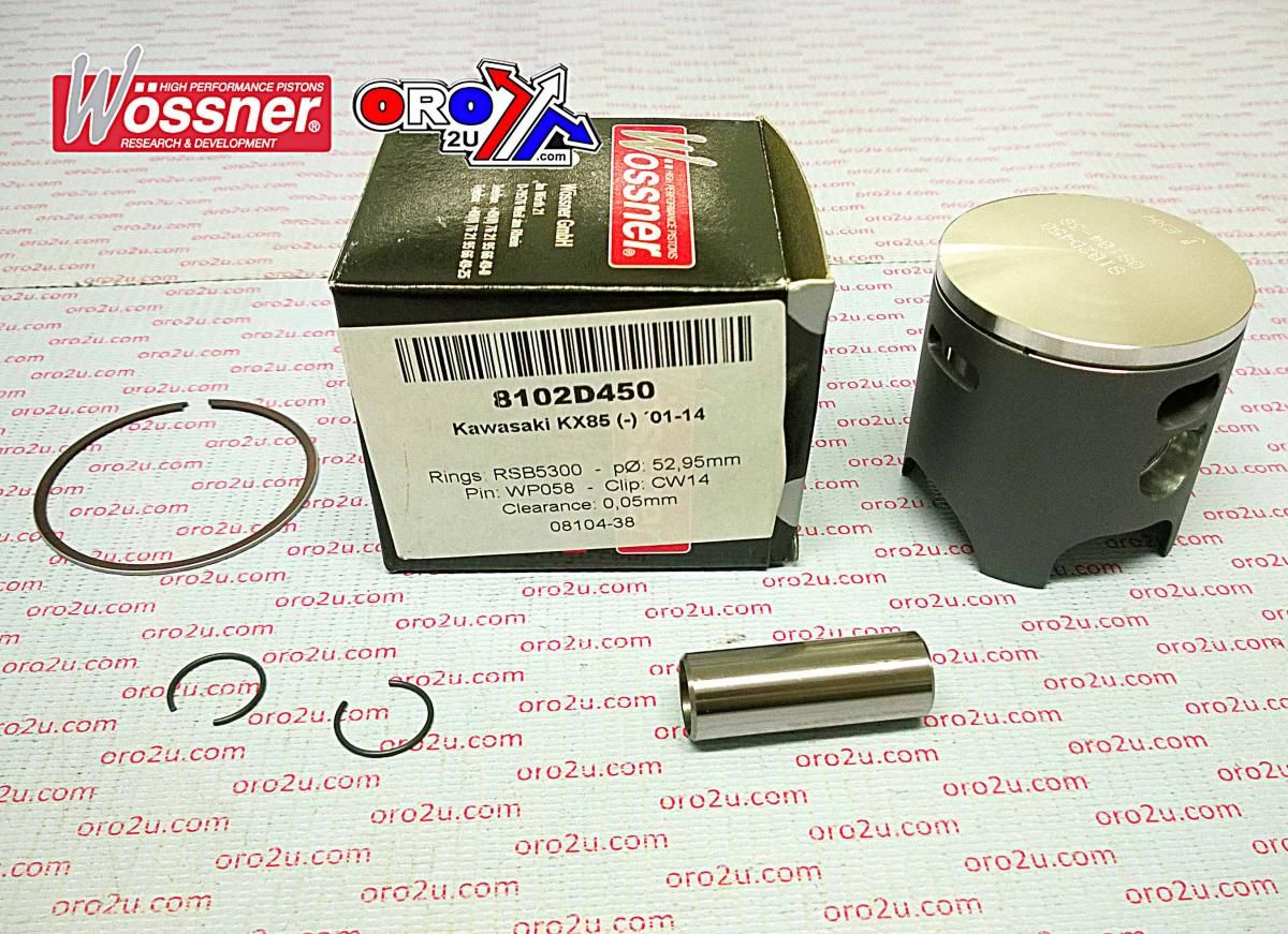 PISTON KIT 01-20 KX85 48.50 A, WOSSNER 8102DA KAWASAKI MX 13001-0006 - Image 4