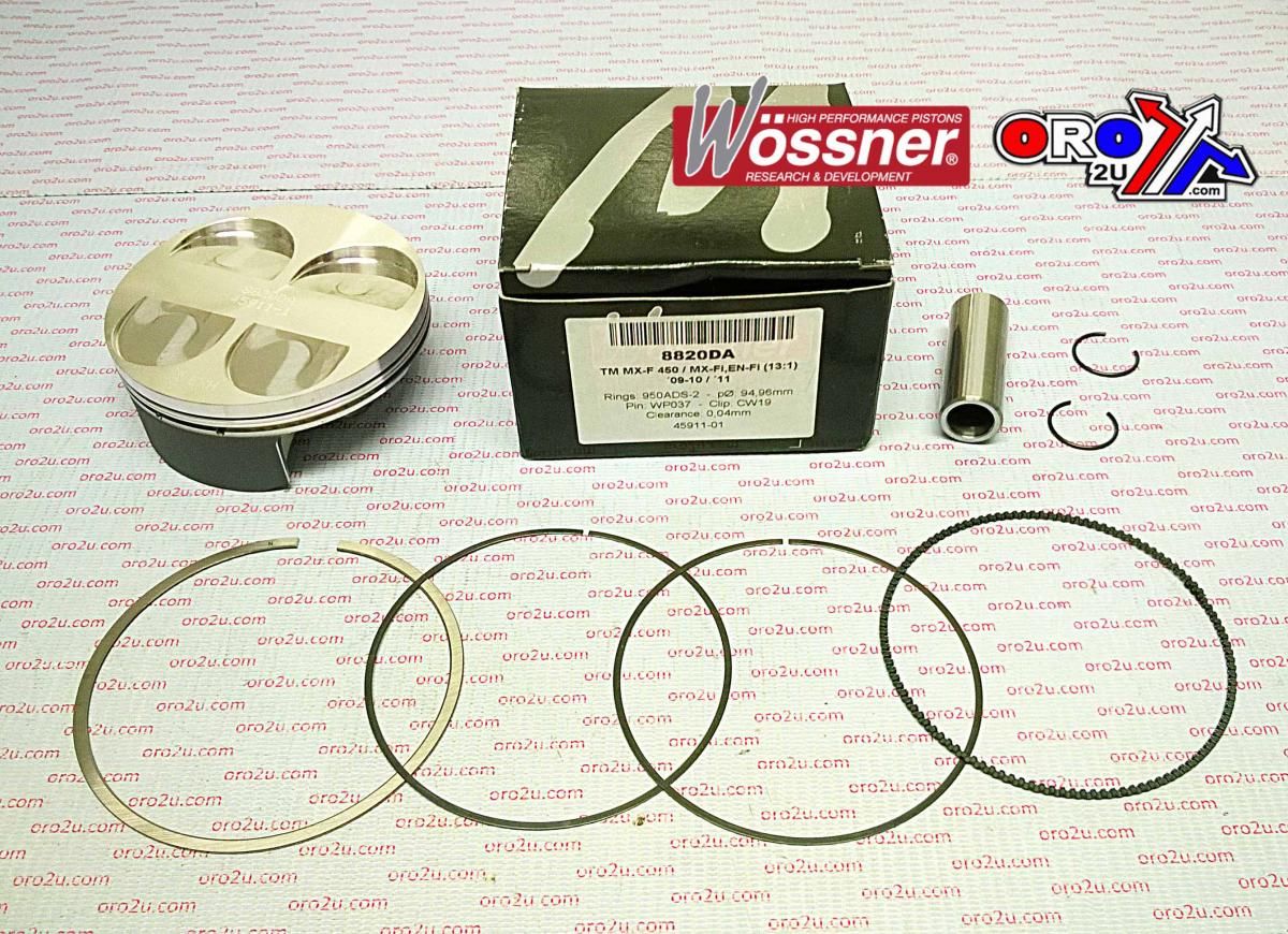 PISTON KIT 09-11 TM450F 95.00, FORGED WOSSNER 8820DB