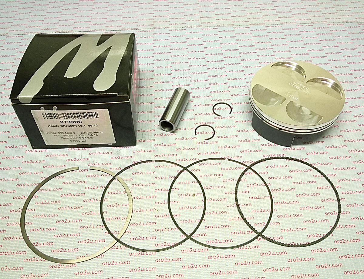PISTON KIT 09-12 CRF450R 96.00, WOSSNER 8739DB HONDA FORGED - Image 4