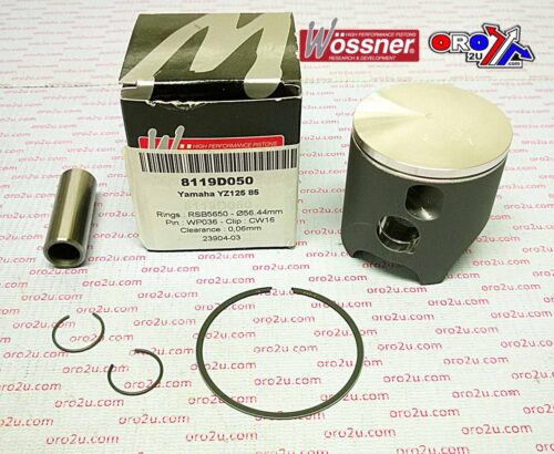 PISTON KIT 1983 &85 YZ125 57mm, WOSSNER 8119D100 YAMAHA