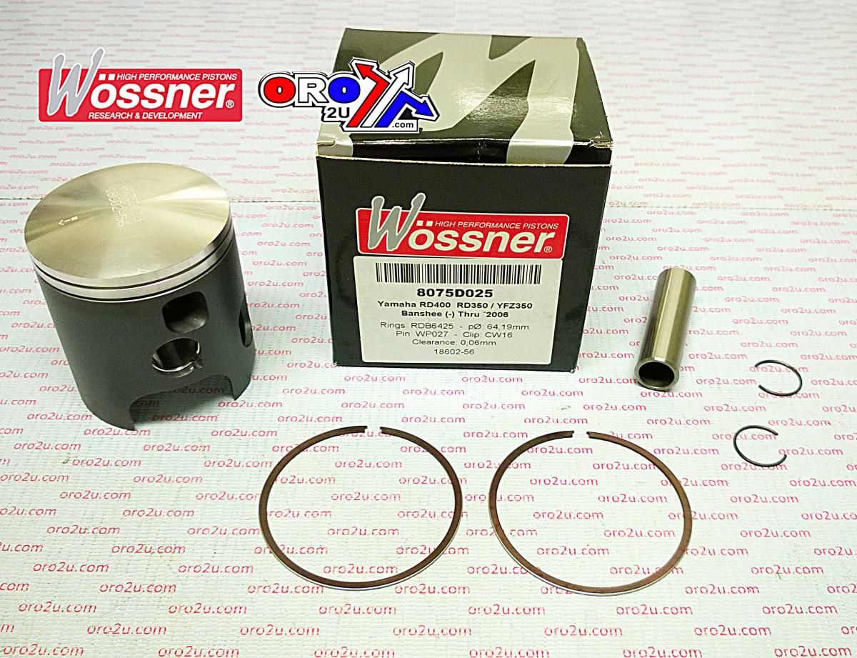 PISTON KIT 87-08 YFZ350 65.25, WOSSNER 8075D125 YAMAHA ATV - Image 2