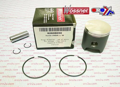PISTON KIT 1985 CR80 47.50, WOSSNER 8280D050