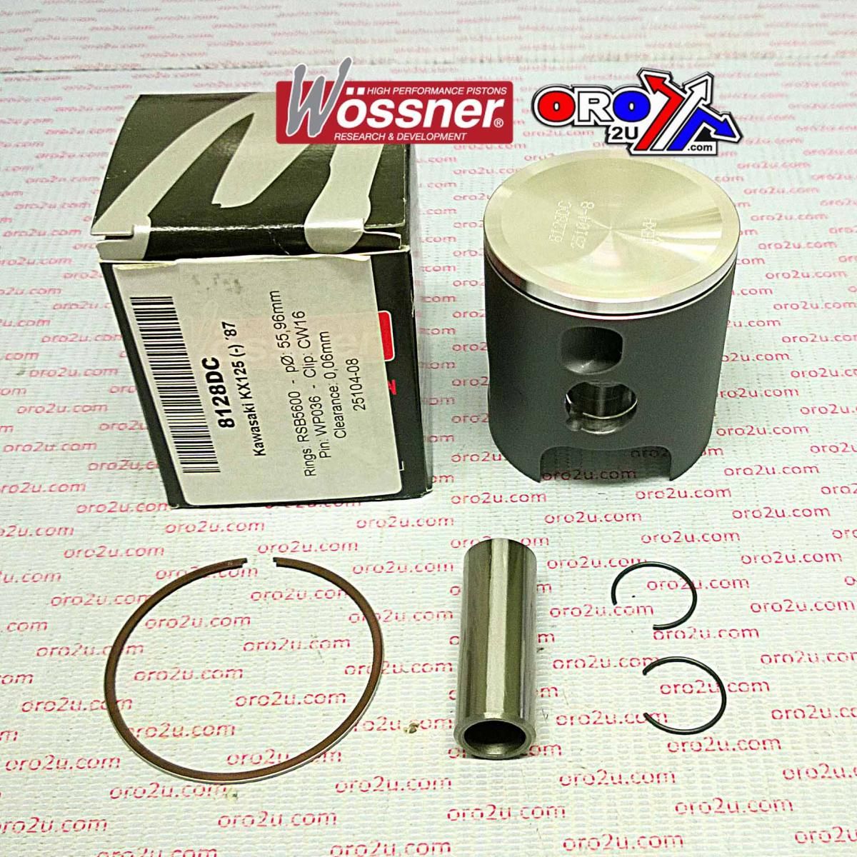 PISTON KIT 1987 KX125 56.00, WOSSNER 8128DC KAWASAKI MX