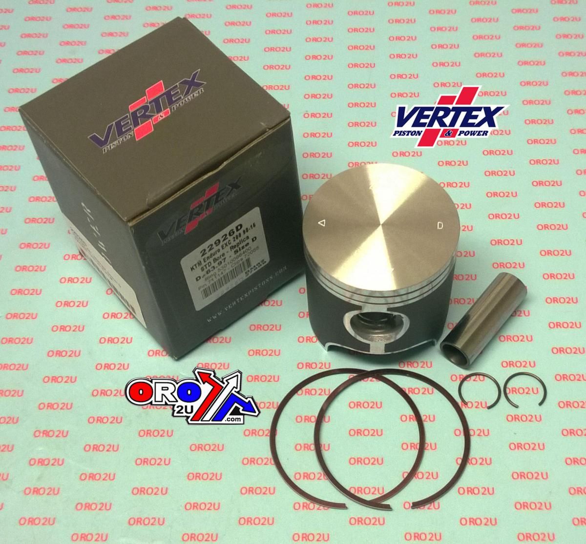 PISTON KIT VERTEX 64.0 D KTM EXC 200 98-16, VERTEX 22926D - Image 2