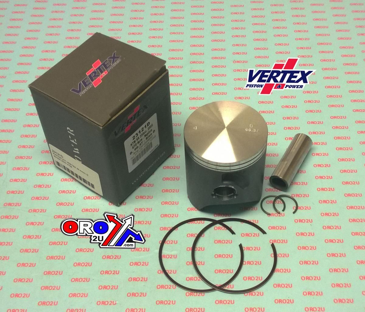 PISTON KIT VERTEX 66.4 C KTM SX 250 2005, VERTEX 23121C - Image 2